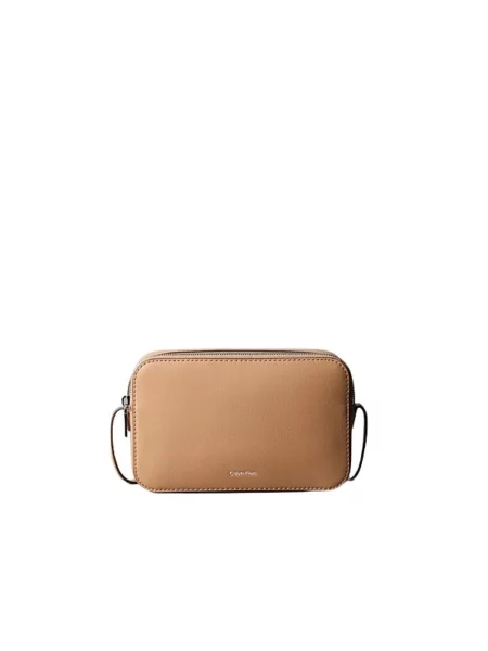 Calvin Klein torebka crossbody z imitacji skóry beżowa