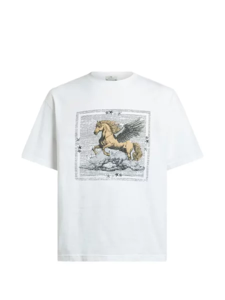 Tricou Etro cu imagine din jerseu alb