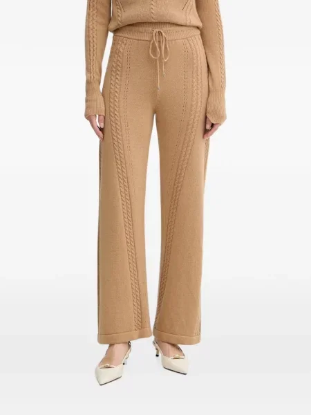 Pantaloni Ermanno Scervino tricotate cu cordon maro