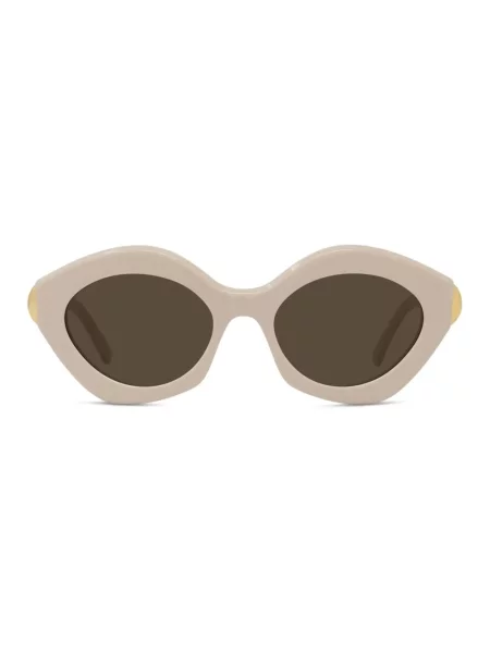 Okulary przeciwsłoneczne Loewe w geometryczne wzory białe