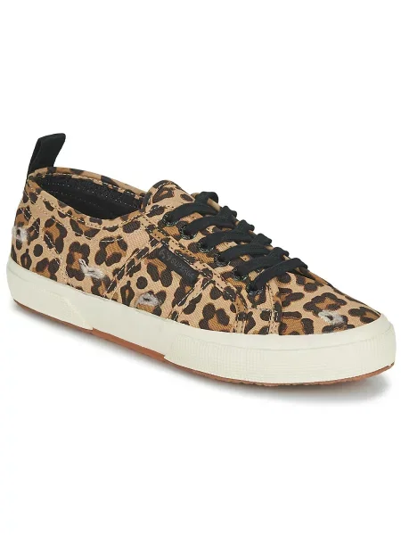 Pantofi Superga rupți cu model leopard