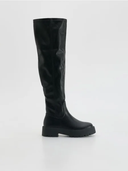 Сапоги Reserved до колена черные