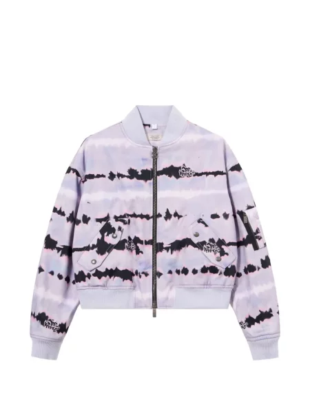 Decupat geacă bomber Off-white cu legături alb