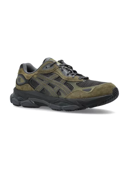 Sneakersy Asics skórzane zielone