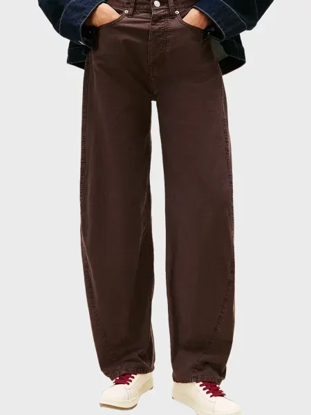 Середній підйом джинси Tommy Jeans коричневі