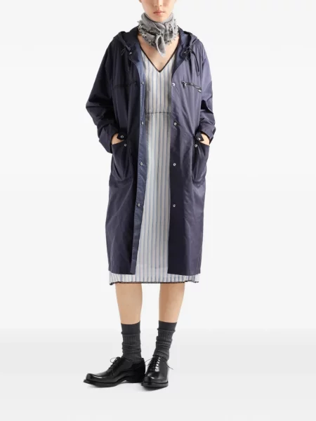 Rochie Prada cu funde cu dungi alb