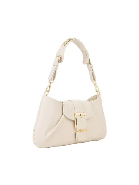 Lniana torebka crossbody Valentino Bags beżowa
