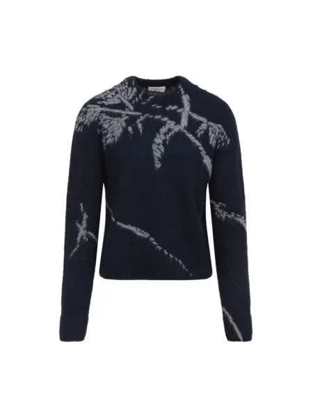 Sweter Dries Van Noten wełniany niebieski