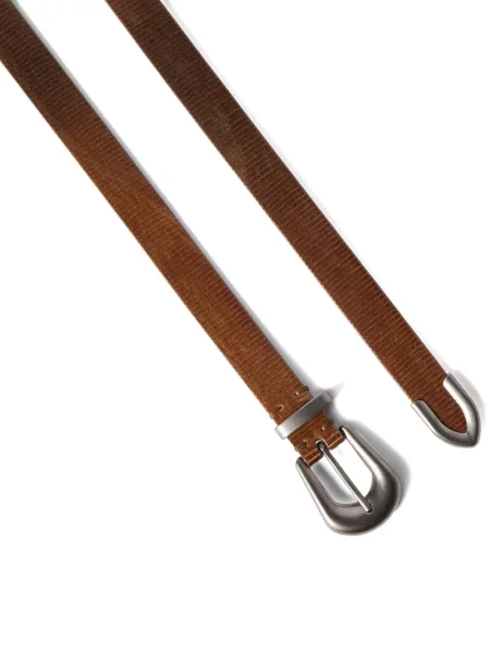 Cu centură curea Brunello Cucinelli din piele maro