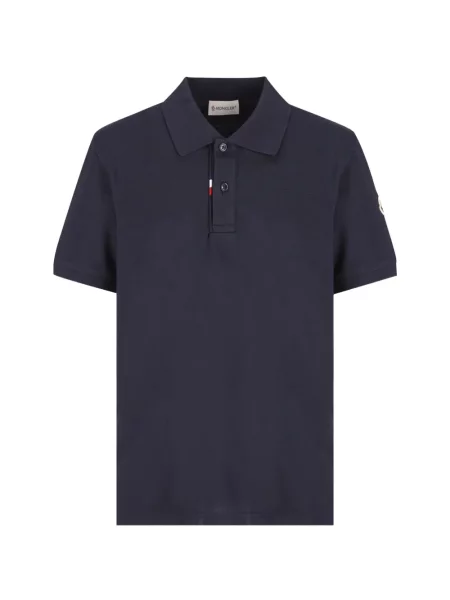 Koszulka polo dziecięca Moncler Enfant niebieska