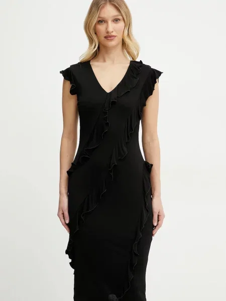 Karl Lagerfeld rochie mini mulata negru