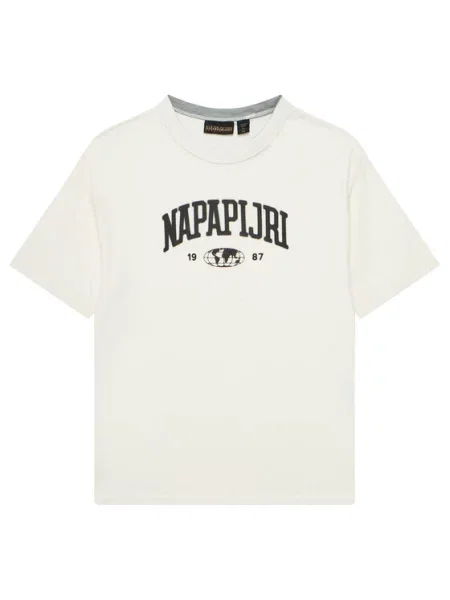 Napapijri Marškinėliai S-Inot D Écru Regular Fit