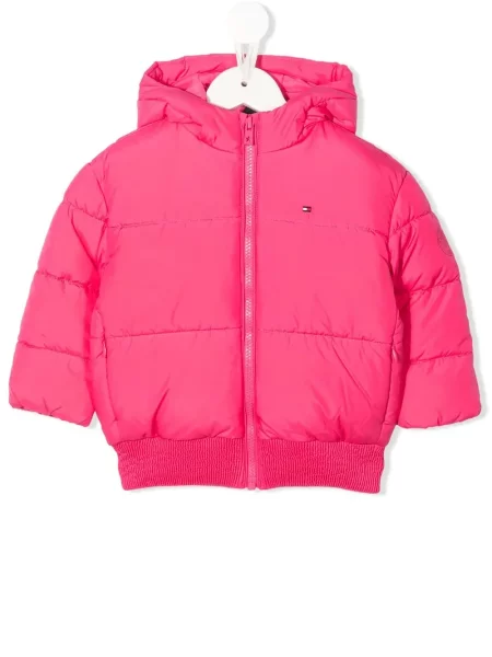 Kurtka dziecięca Tommy Hilfiger różowa