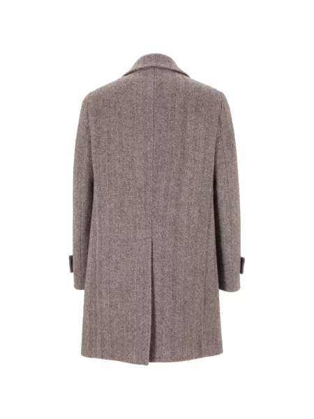 Palton Al Duca D’aosta 1902 cu model herringbone maro