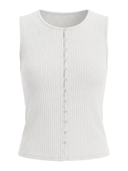 Imily Bela Vestă tricotată alb