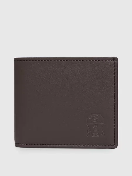 Кожаный кошелек Brunello Cucinelli коричневый