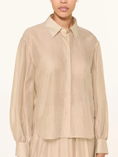 Przezroczysta koszula Luisa Cerano beżowa