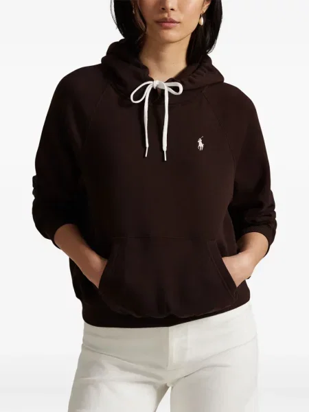Kratak samt polo majica Polo Ralph Lauren s vezom crna