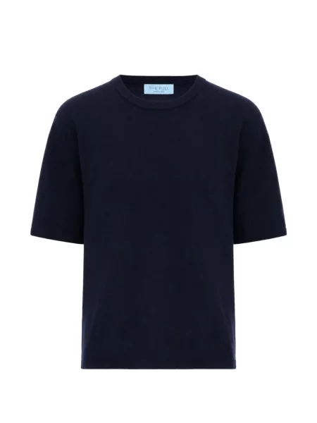 Tricou The Pull de lână cu decolteu rotund albastru