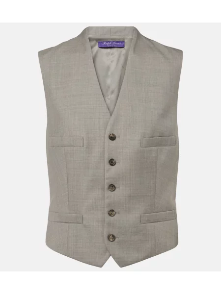 Vestă Ralph Lauren Collection de lână gri