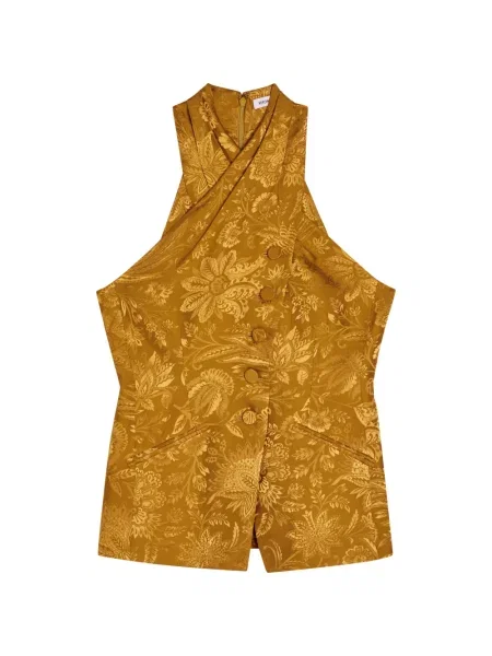 Top Veronica Beard cu gât halter