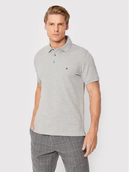 Tommy Hilfiger Tricou polo Slim Fit gri