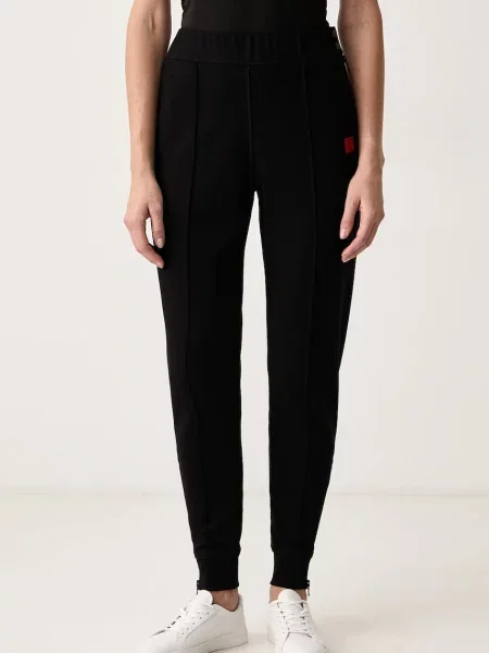 Max&Co. pantaloni de trening pentru femei cu vâscoză TARO negru