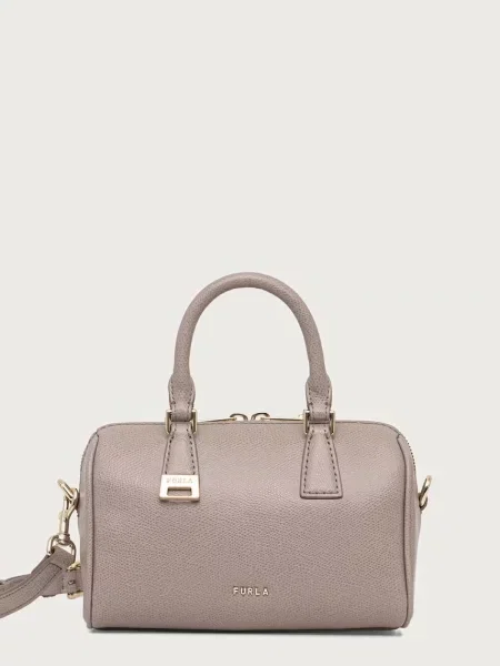 Furla keresztpántos táska női bőr Olivia Mini Boston Bag bézs