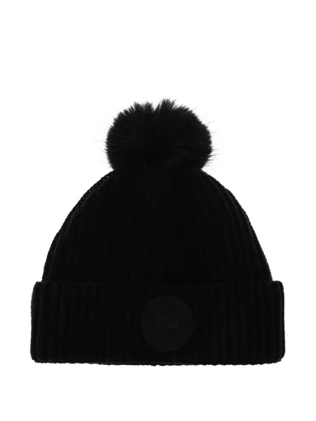 Căciulă Canada Goose tricotate cu pompoane negru