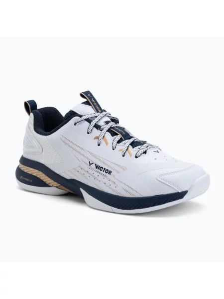Încălțăminte de badminton pentru bărbați VICTOR AX bright white/light gold alb