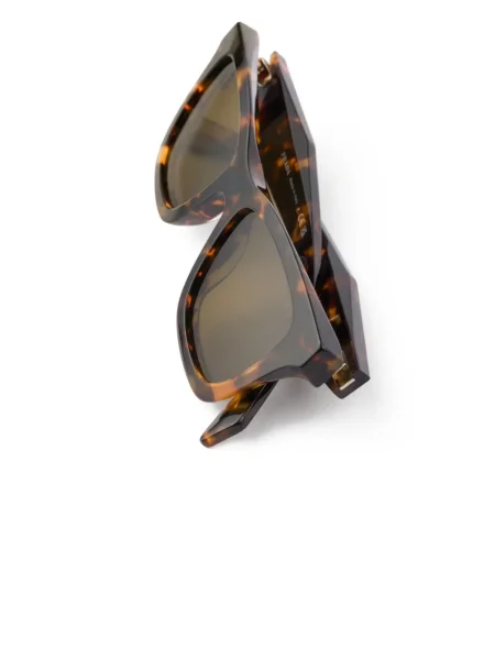 Ochelari de soare Prada Eyewear cu autograf maro