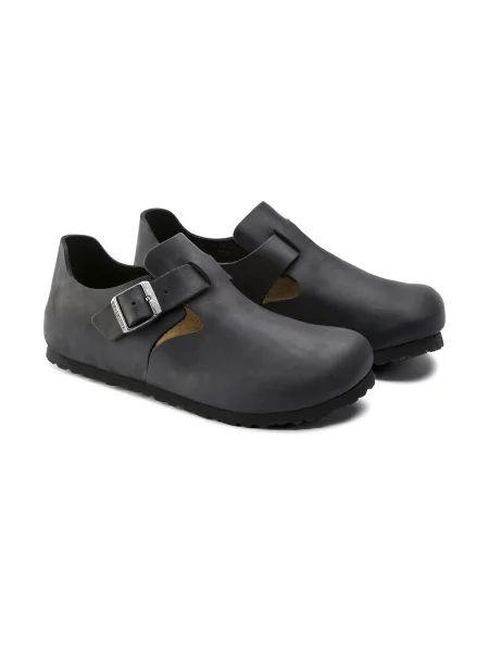 Birkenstock London Oiled Leather Narrow Fit Kobiety Sandały Birkenstock Size: czarny