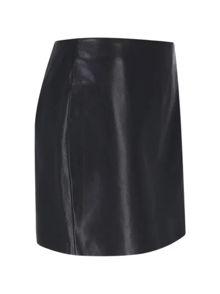 Fustă din piele Balmain negru