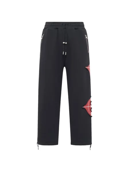 Pantaloni Thug Club cu imagine alergare negru