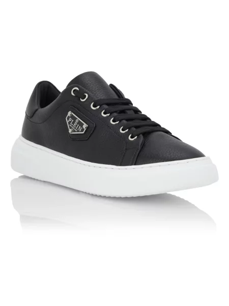 Sneakersy Philipp Plein skórzane z logo czarne