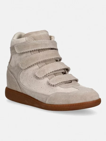 Steve Madden sneakers din piele intoarsă Mustang alb