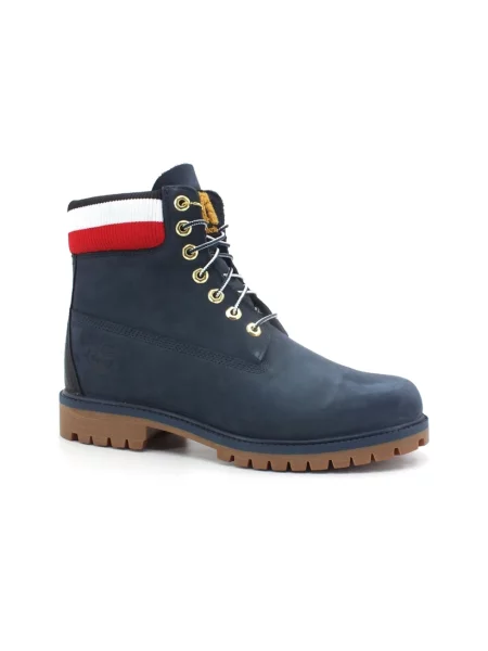 Botki Timberland skórzane niebieskie