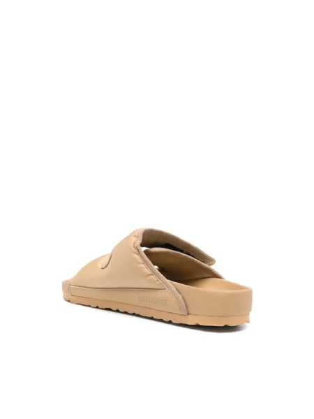 Klapki Birkenstock skórzane brązowe