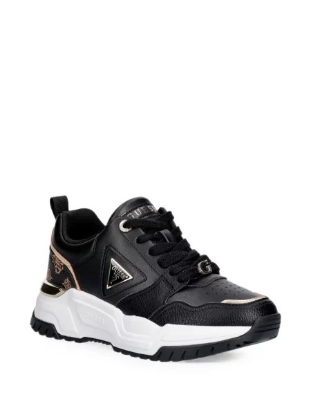 Sneakerși Guess cu autograf negru