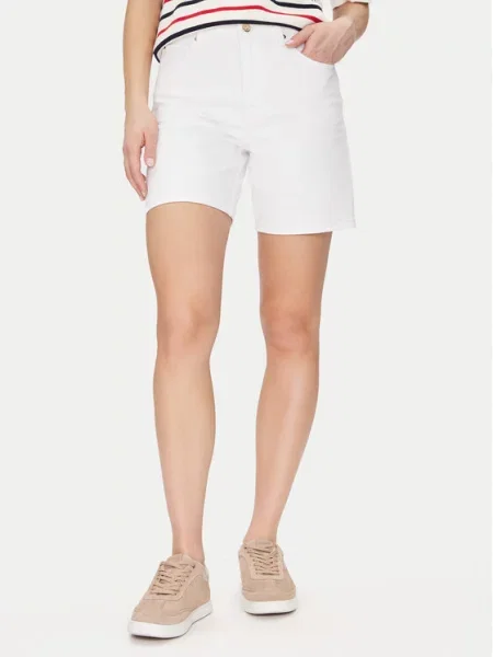 Tommy Hilfiger Džinsiniai šortai Dnm Straight Short Rw White balta