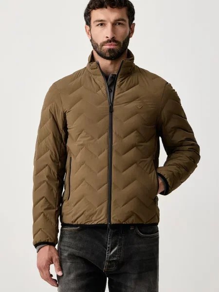 Emporio Armani geacă cu puf pentru bărbați verde