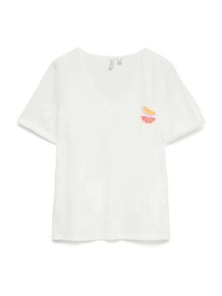 VERO MODA Majica VMKANYA korala / malina / črna bela