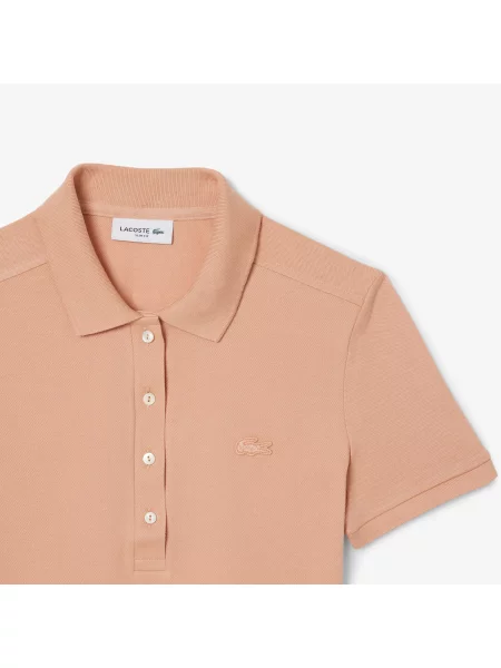 Lacoste Koszulka Polo Slim Fit brązowa