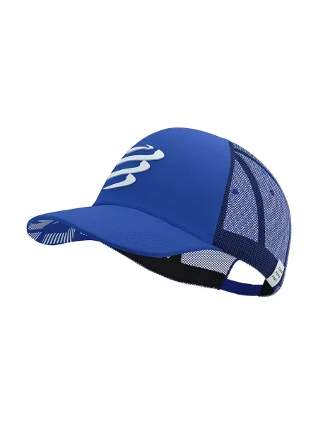 Шапка с козирка Compressport Trucker лилаво синьо