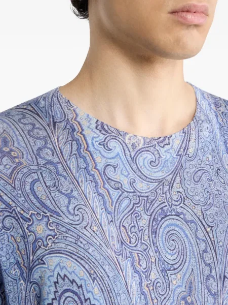 Pulover Etro cu model floral albastru