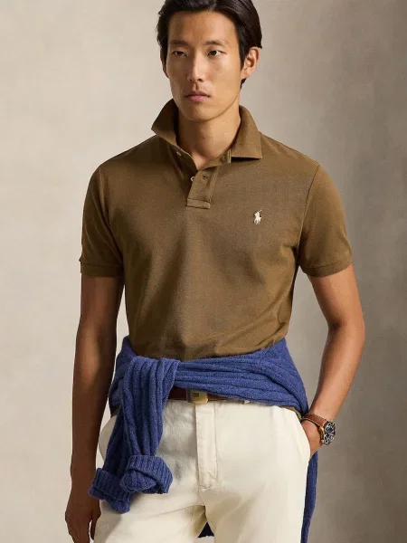 Koszulka polo Polo Ralph Lauren brązowa