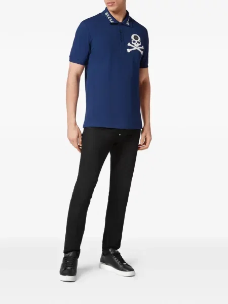 Polo Philipp Plein με κέντημα μπλε