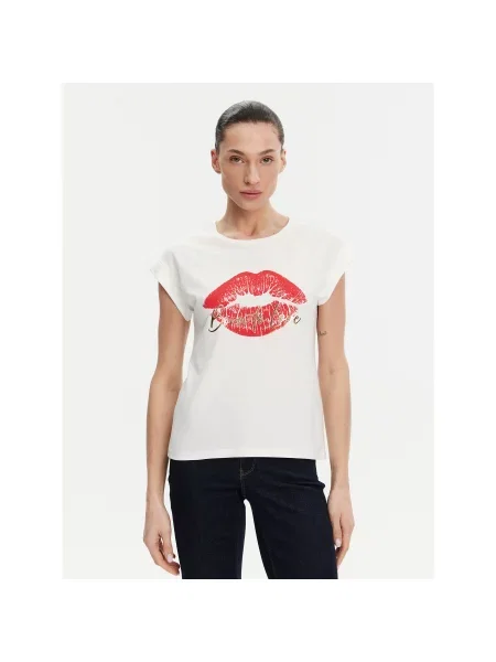 Morgan T-Shirt Regular Fit λευκό