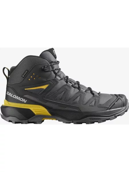 Buty trekkingowe Salomon X Ultra Mid GORE-TEX ciemnoszare żółte szare