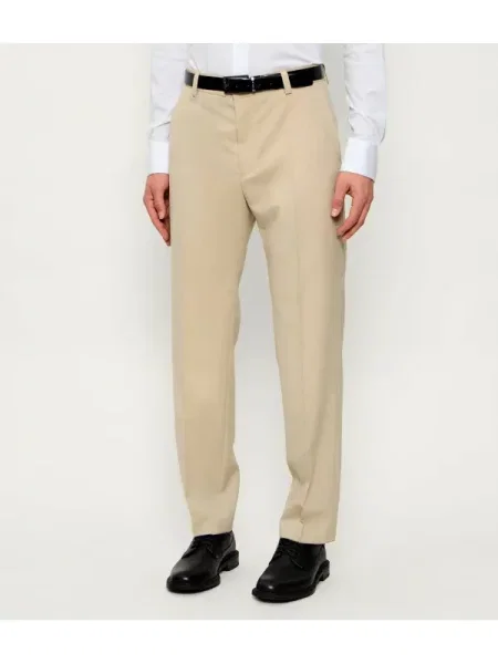 HUGO De lână pantaloni bej
